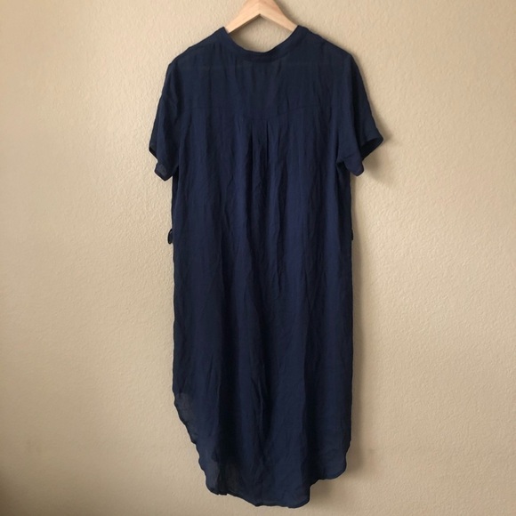 NWOT Dee elly button down dress navy blue - Picture 4 of 5